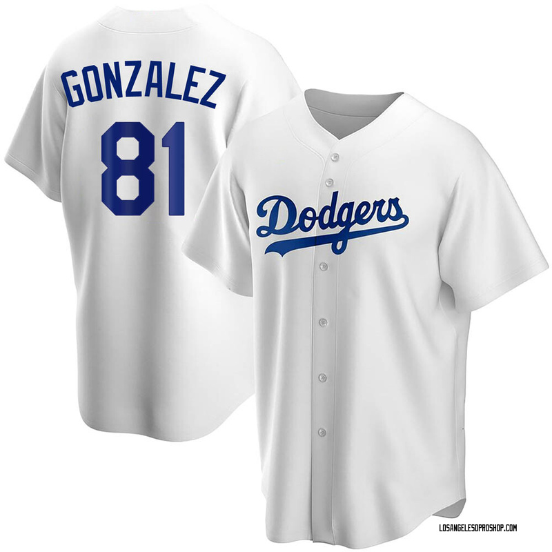 Victor Gonzalez Men's Los Angeles Dodgers Home Jersey - White Replica